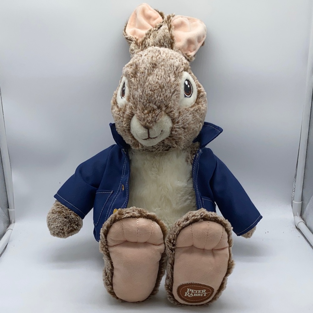 Peter Rabbit Plush Bunny Stuffed Animal Blue Jacket Dan Dee International 20”